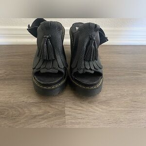 Dr. Martens Seraphina Black Leather Sandals